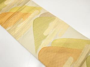 アンティーク　佐賀錦　遠山にヱ霞模様織り出し袋帯（材料）